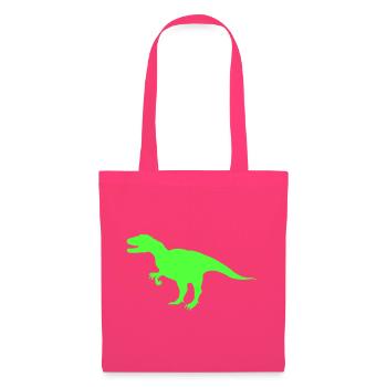 Neon-T-Rex Silhouette - Stoffbeutel - Azalea - Vorne