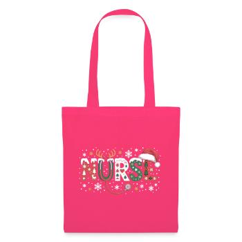 Logo du stéthoscope de l’infirmière Christmas - Sac en tissu - rose azalée - Devant