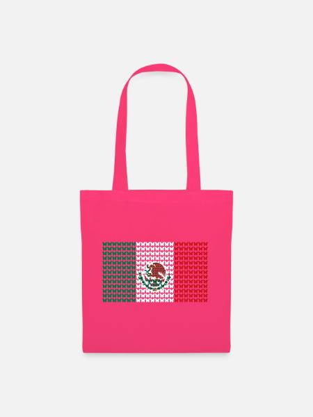 Mexiko Rasterflag Muster - Stoffbeutel - Azalea