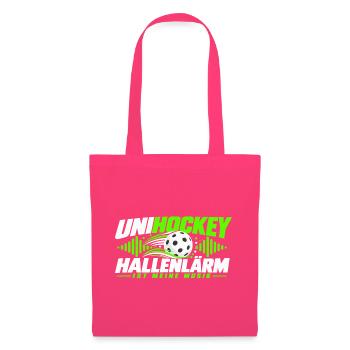 Unihockey Hallenlärm Shirt Meine Musik - Stoffbeutel - Azalea - Vorne