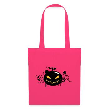 black halloween pumpkin with glowing eyes - Tote Bag - azalea - Front