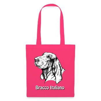 Bracco Italiano Portrait mit Text - Stoffbeutel - Azalea - Vorne