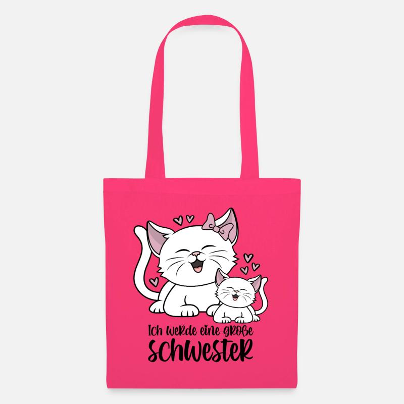 Ich werde eine große Schwester - Katzen Baby Katze - Stoffbeutel - Azalea