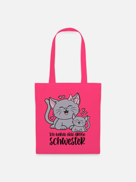 Ich werde eine große Schwester Katze Katzen Kinder - Stoffbeutel - Azalea