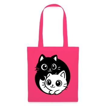 Ying Yang Kawaii Cats Icon - Tote Bag - azalea - Front