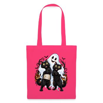Katzen Gespenst – Lustiges Halloween - Stoffbeutel - Azalea - Vorne