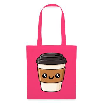 KaffeeKawaii Becherliebe - Stoffbeutel - Azalea - Vorne