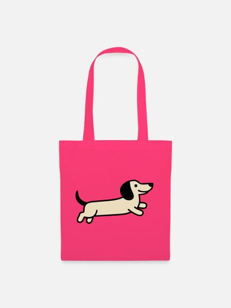 Dackel Hund Laufen Hundebesitzer Gassi - Stoffbeutel - Azalea