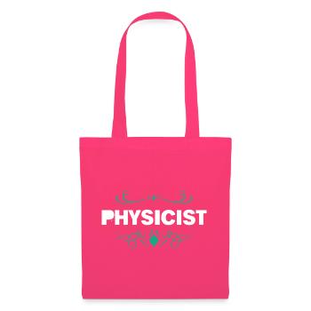 Physiker Ornament Schriftzug - Stoffbeutel - Azalea - Vorne