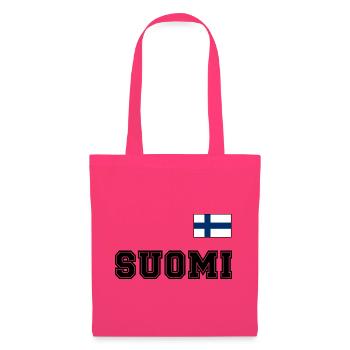 FINNLAND - SUOMI Trikot Look - Flagge auf Brust - Stoffbeutel - Azalea - Vorne