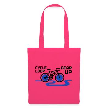 Motivational Gear Up Bicycle Loop - Tote Bag - azalea - Front
