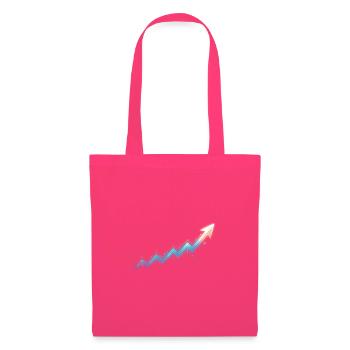 To The Moon: Bullenmarkt-Wachstumsdiagramm mit Golden - Stoffbeutel - Azalea - Vorne