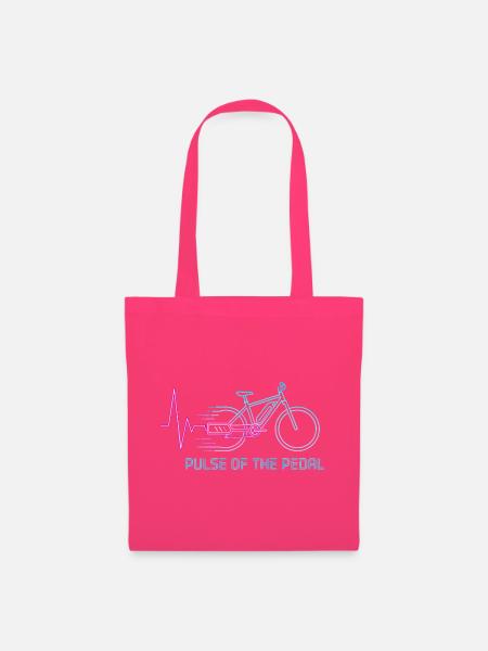 Neon Pulse Fahrradgrafik - Stoffbeutel - Azalea