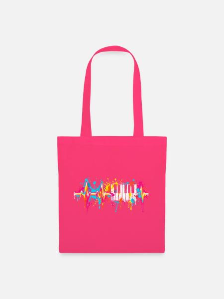 Neon Tasten Farbspritzer - Stoffbeutel - Azalea