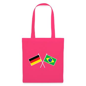 Germany x Brazil Crossed Friendship Flags - Stoffbeutel - Azalea - Vorne