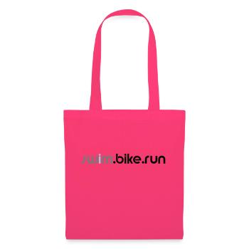 swim.bike.run triathlon triathlete cadeau sport - Sac en tissu - rose azalée - Devant