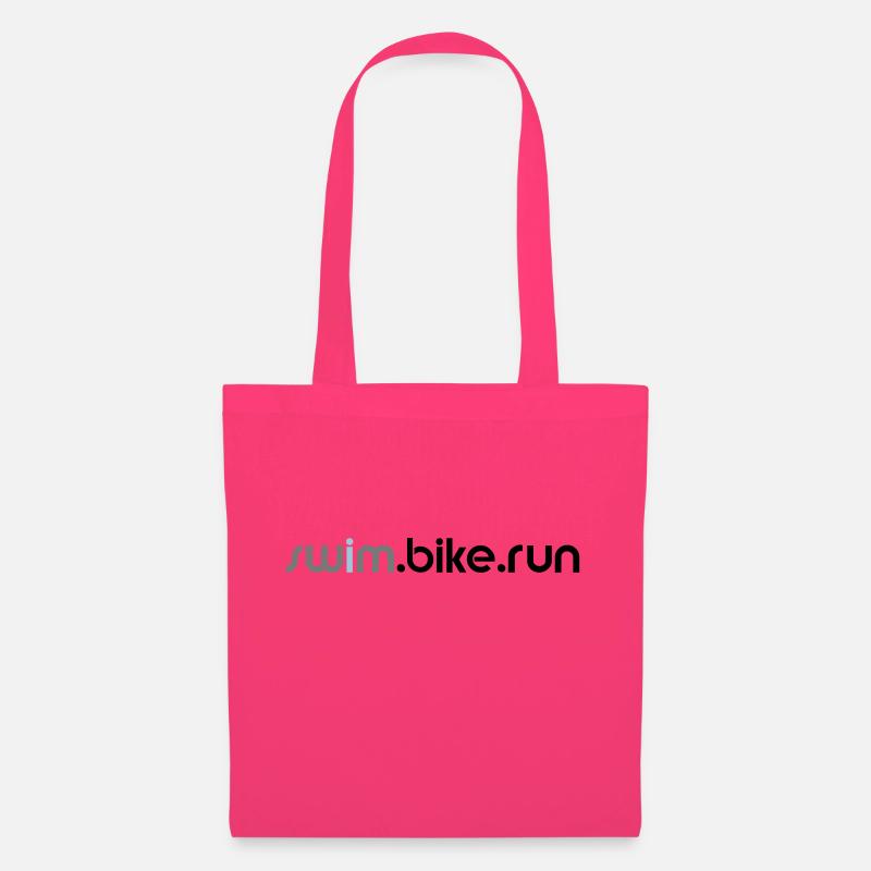 swim.bike.run Triathlon Triathlet Geschenk Sport - Stoffbeutel - Azalea