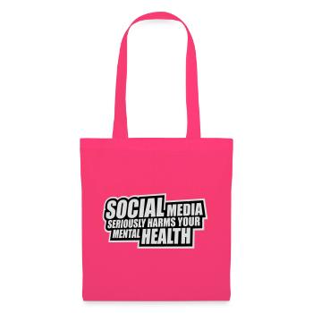 Les réseaux sociaux nuisent sérieusement à la santé mentale selon les affirmations - Sac en tissu - rose azalée - Devant