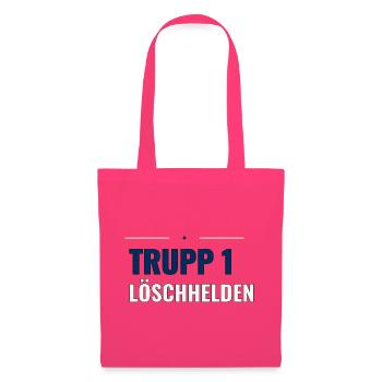 Jugendfeuerwehr Truppshirt – Trupp 1 Löschhelden - Stoffbeutel - Azalea - Vorne