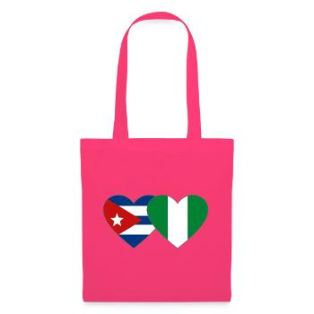 Cuba Nigeria Flag Heart Flag - Tote Bag - azalea - Front