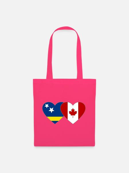 Curacao Kanada Flagge Herz - Stoffbeutel - Azalea