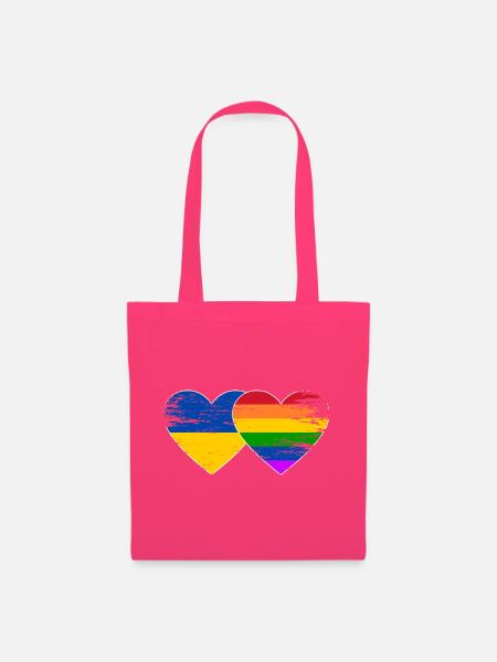 Ukraine Regenbogen Flagge Herz used - Stoffbeutel - Azalea