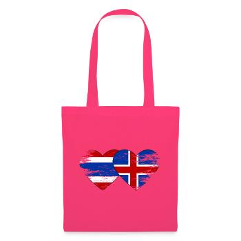 Thailand Island Flagge Herzform used - Stoffbeutel - Azalea - Vorne