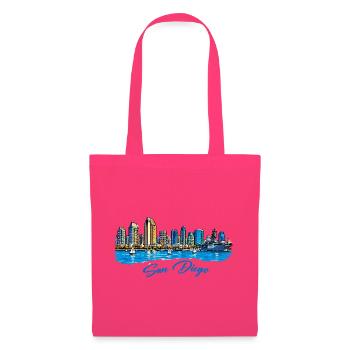 San Diego Skyline Küstenflair - Stoffbeutel - Azalea - Vorne