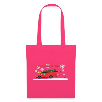 Feuerwehr Weihnachtsbaum Truck - Stoffbeutel - Azalea - Vorne