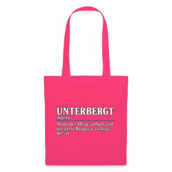 Alltagsflucht Bergtour Unterbergt Berge Wandern - Stoffbeutel - Azalea - Vorne