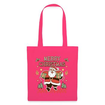 Merry Christmas Weihnachtsmann Retro Geschenk - Stoffbeutel - Azalea - Vorne