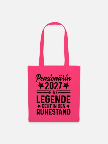 Pensionärin 2027 Legende geht in den Ruhestand - Stoffbeutel - Azalea