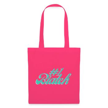 #1 Biatch [Türkis] - Stoffbeutel - Azalea - Vorne