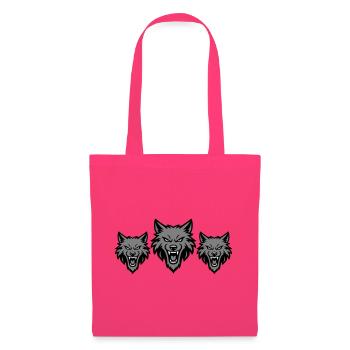 Meute d’équipe de loups - Sac en tissu - rose azalée - Devant