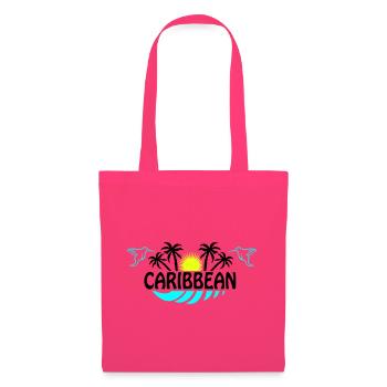 Sonnenhummingbird Neon Silhouette - Stoffbeutel - Azalea - Vorne