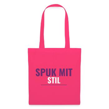 Spuk mit Stil – Dezentes Halloween-Shirt - Stoffbeutel - Azalea - Vorne