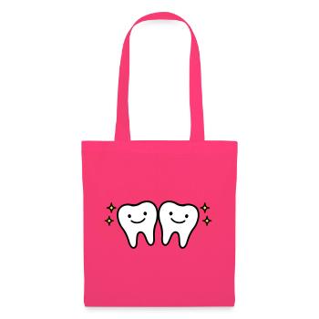 Dent mignonne - Sac en tissu - rose azalée - Devant