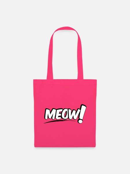 MEOW Miau Katze - Stoffbeutel - Azalea