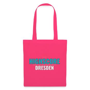 Highscore Dresden - Retro Gamer Geschenk T-Shirt - Stoffbeutel - Azalea - Vorne