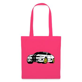 Voiture de sport - Voiture de sport - Coupé - Sac en tissu - rose azalée - Devant