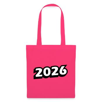 Année 2026 - Sac en tissu - rose azalée - Devant