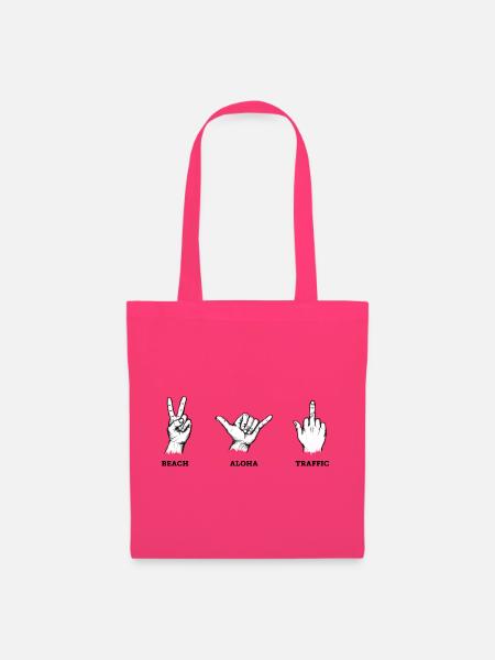 Beach Aloha Traffic Handzeichen Set – Illustration - Stoffbeutel - Azalea