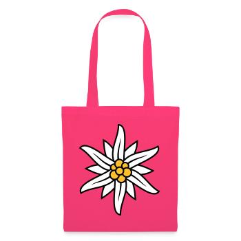 Edelweiss Bergblume Logo - Stoffbeutel - Azalea - Vorne