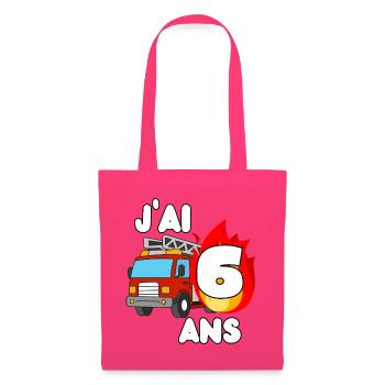 I'm 6 years old fire truck fun - Tote Bag - azalea - Front
