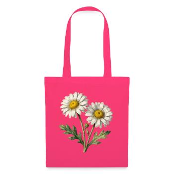 Marguerites aquarelle lumineuses - Sac en tissu - rose azalée - Devant