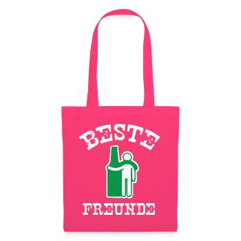 Beste Freunde Bierflasche Duo / Vatertag Humor - Stoffbeutel - Azalea - Vorne