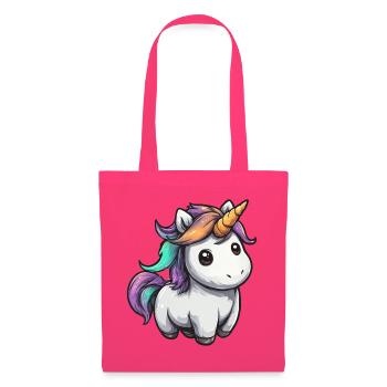 Pastell Unicorn mit Regenbogenmähne - Stoffbeutel - Azalea - Vorne