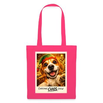 Christmas Chaos Crew Beagle Selfie - Stoffbeutel - Azalea - Vorne