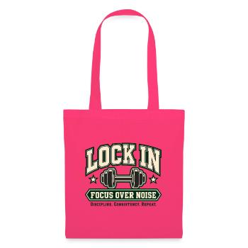 Lock In – Fokus statt Lärm - Stoffbeutel - Azalea - Vorne