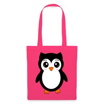 Hibou Black Bird Bird Animaux Cadeau - Sac en tissu - rose azalée - Devant